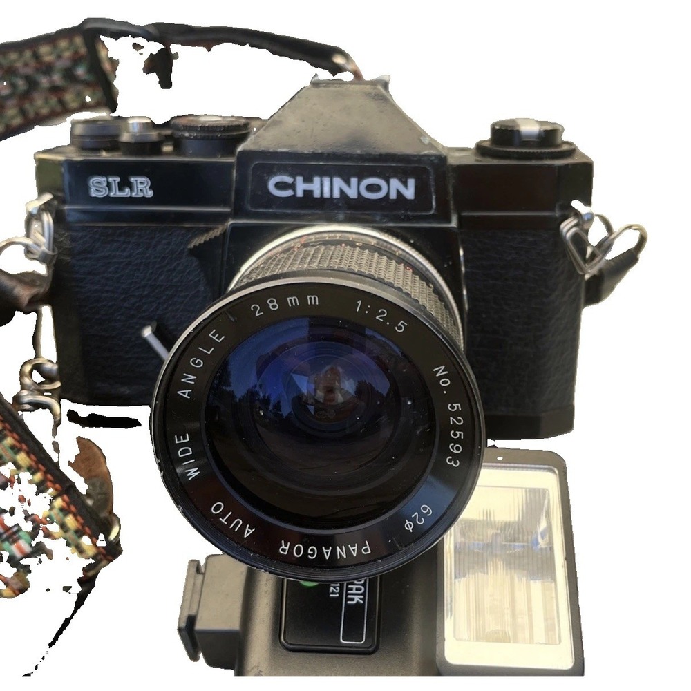 VTG Nice Metal Body Chinon SLR Metal Body Camera With Lens UNTESTED